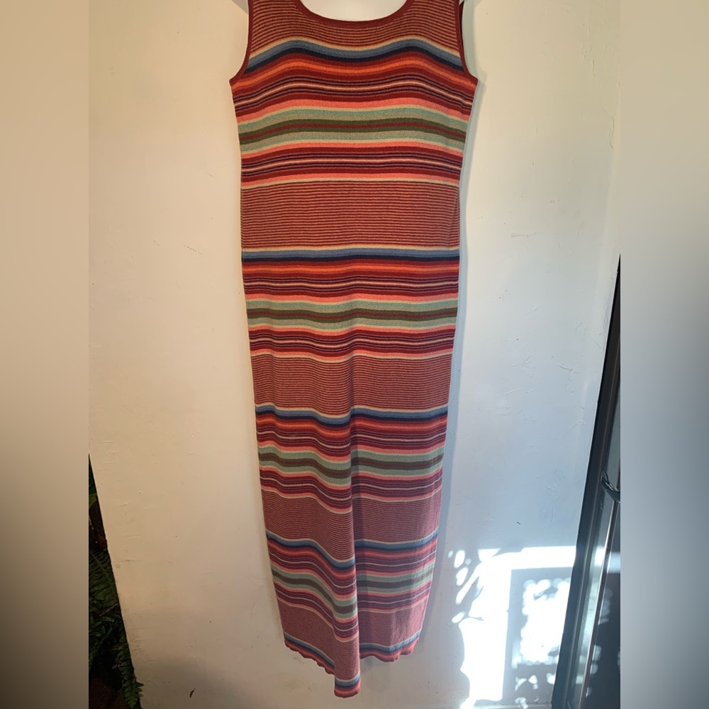 Vintage Lauren Ralph Lauren sleeveless maxi dress southwest striped
